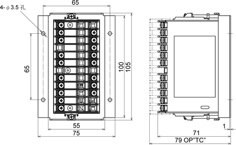 THT-500 External dimensions